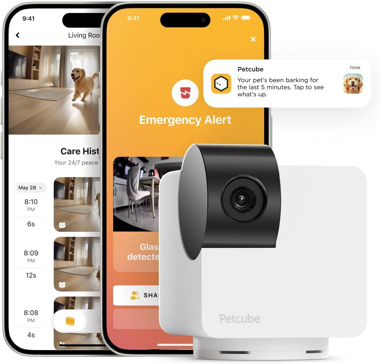 Petcube Cam 360 Camera Interactive WiFi Pet and Home Security Pan-Tilt Camera with Phone App, 108... | Amazon (US)