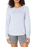 Amazon Brand - Core 10 Women's Soft French Terry Mesh Trim Long Sleeve Yoga Sweatshirt, Ice Blue, 1X | Amazon (US)