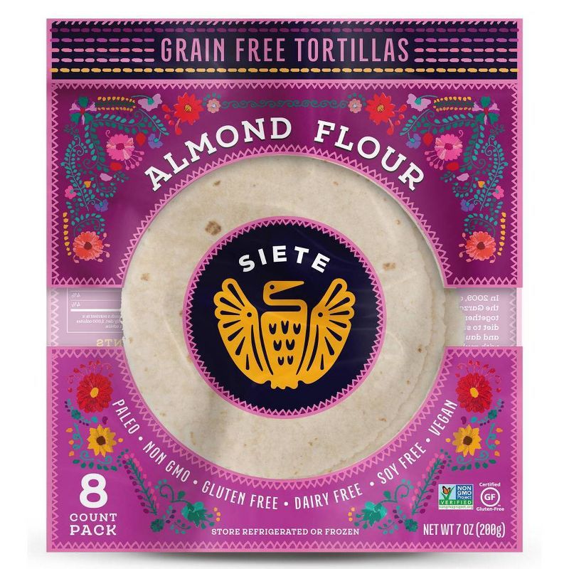 Siete Frozen Almond Flour Tortilla - 7oz/8ct | Target