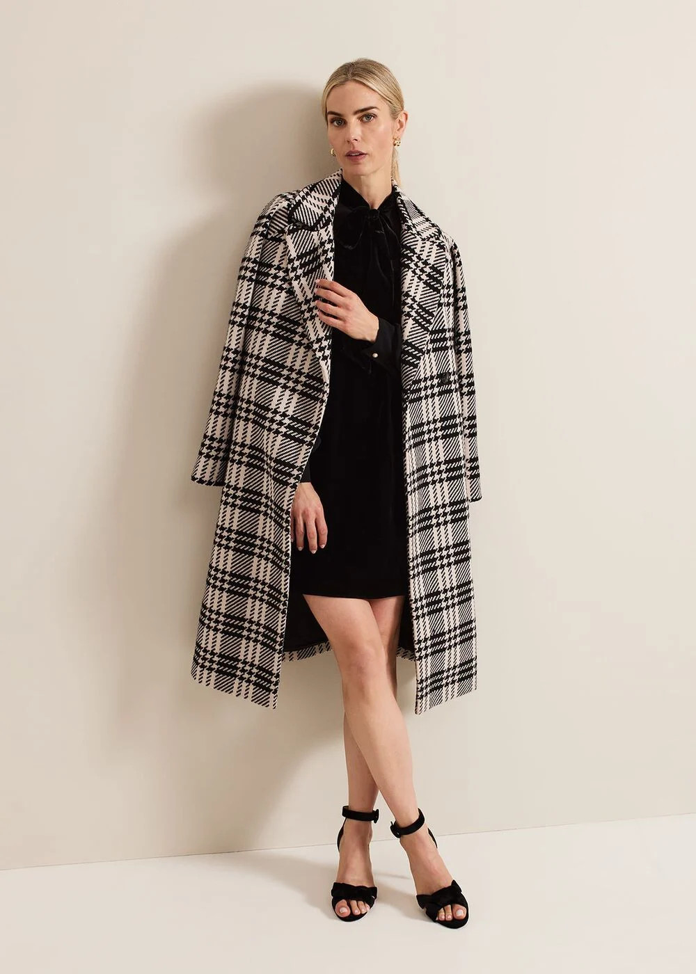 Cassie Check Wool Coat | Phase Eight UK | | Phase Eight