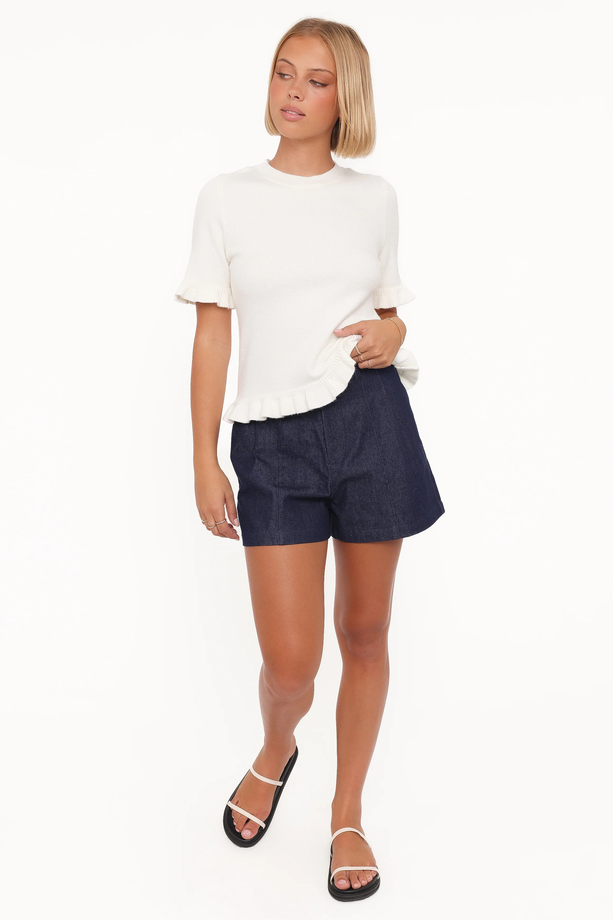 Dallas Bermuda Denim Short - Dark Wash | Petal & Pup (US)