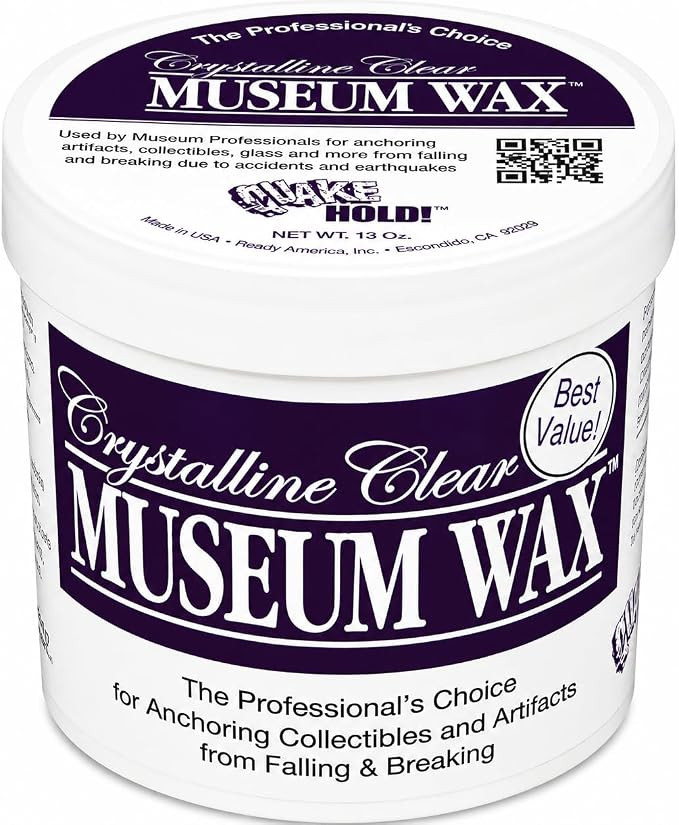 Quakehold! 13-Ounce Museum Wax, Clear Adhesive, Reusable and Removable, Non-Toxic and Non-Damagin... | Amazon (US)