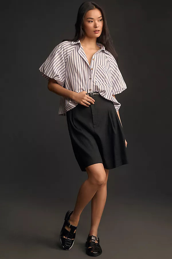 The Zooey Bubble-Sleeve Blouse by Maeve | Anthropologie (US)