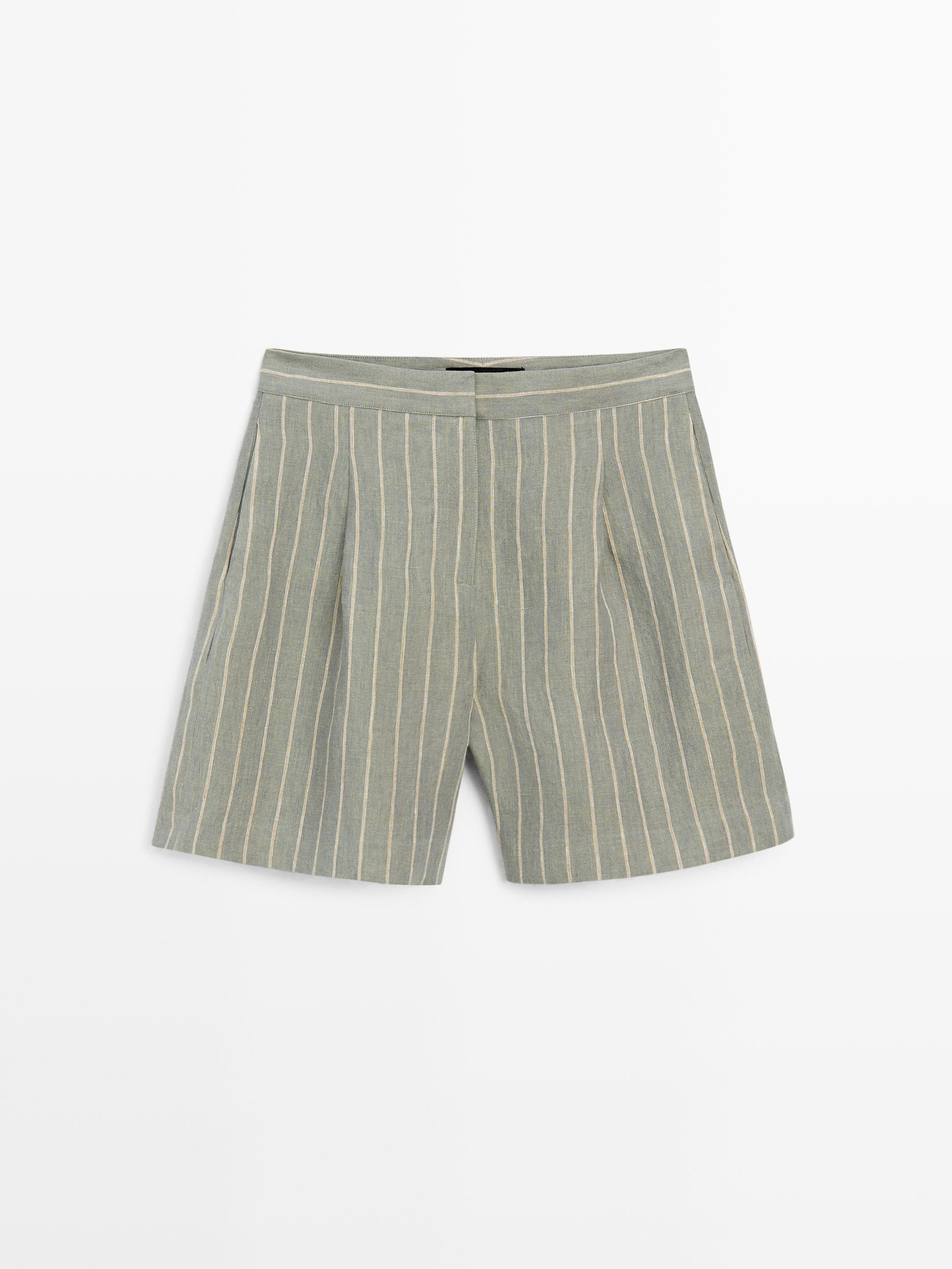 Short linen Bermuda shorts | Massimo Dutti US