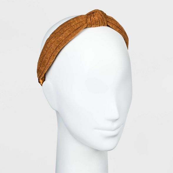 Satin and Knitted Fabric Top Knot Headband - Universal Thread™ | Target