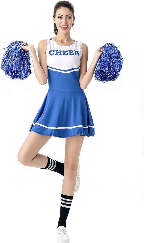 ThreeH Cheerleader Costume Fancy Dress Cheerleading Uniform No Pom-Pom | Amazon (US)