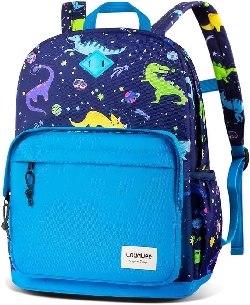Lounwee Kids Backpack for Boys Girls: Cute Waterproof Dinosaur Toddler Bookbag for Preschool Kind... | Amazon (US)
