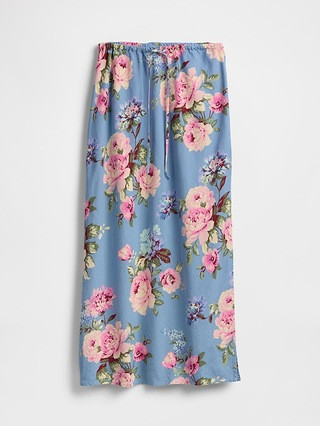 Linen-Blend Midi Skirt | Gap (US)