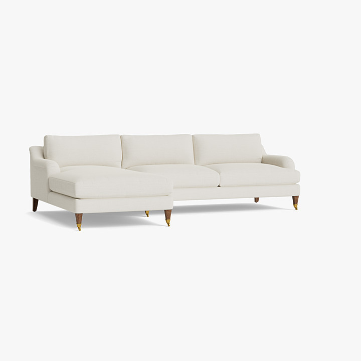 Lucille English Arm Roll Chaise Sectional | McGee & Co.