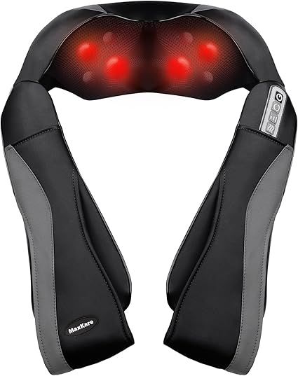 MaxKare Shiatsu Neck Shoulder Massager Electric Back Massage with Heat Deep Kneading Tissue Massa... | Amazon (US)