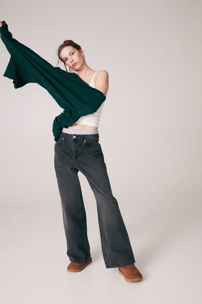 Baggy Regular Jeans - Black - Ladies | H&M US | H&M (US + CA)