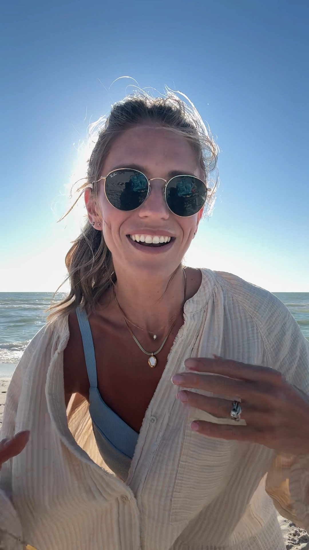 Medium in suit (tts)I love the coverage! 
Button up runs oversized. I still got a medium for the extra length 

#LTKTravel #LTKWatchNow #LTKSwim