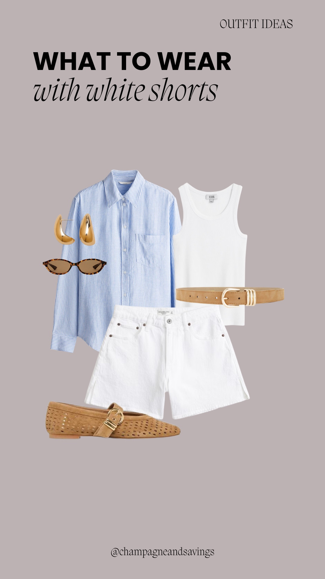 White shorts outfit 

#LTKootd