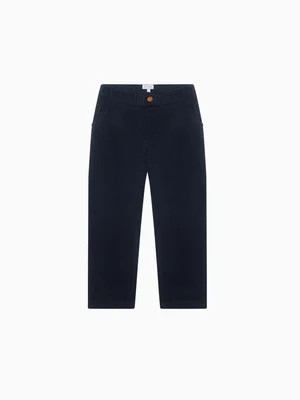 Navy Benito Corduroy Boy Trousers | La Coqueta (US)