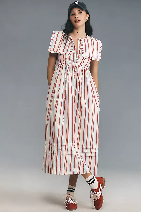 Josephine Collared Midi Dress | Anthropologie (US)
