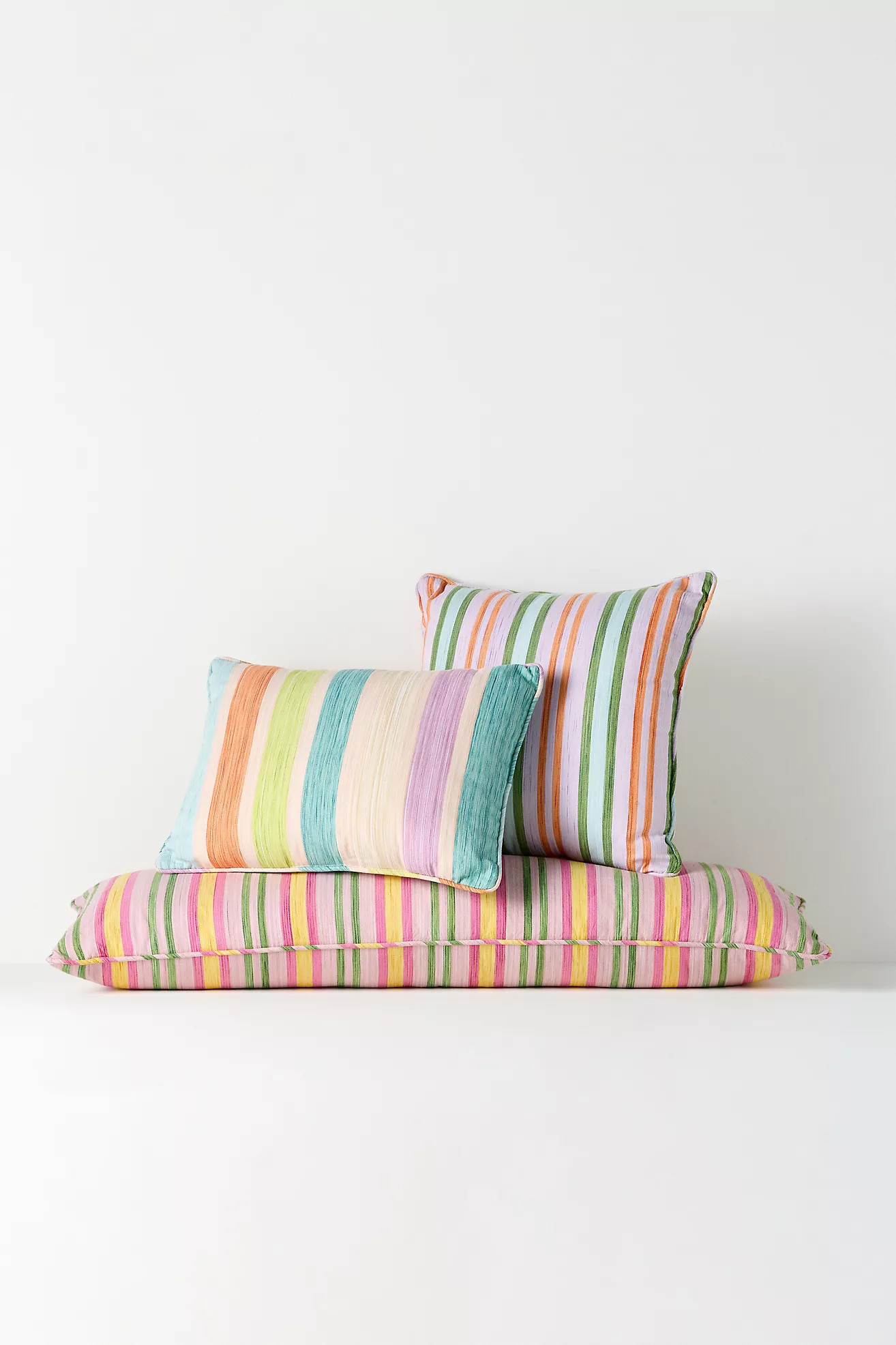 Jasmine Indoor/Outdoor Woven Stripe Pillow | Anthropologie (US)