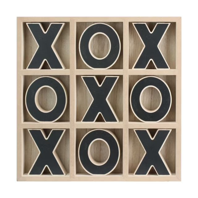 Mainstays Decorative Wood Tic-Tac-Toe Set, Brown - Walmart.com | Walmart (US)