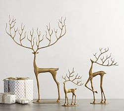 Brass Sculpted Reindeer | Pottery Barn (US)