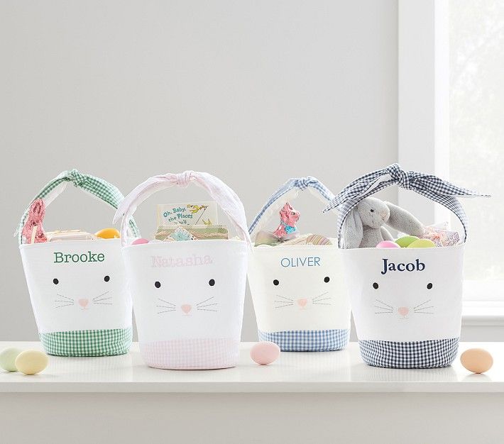 Tie-Ear Bunny Easter Buckets | Pottery Barn Kids