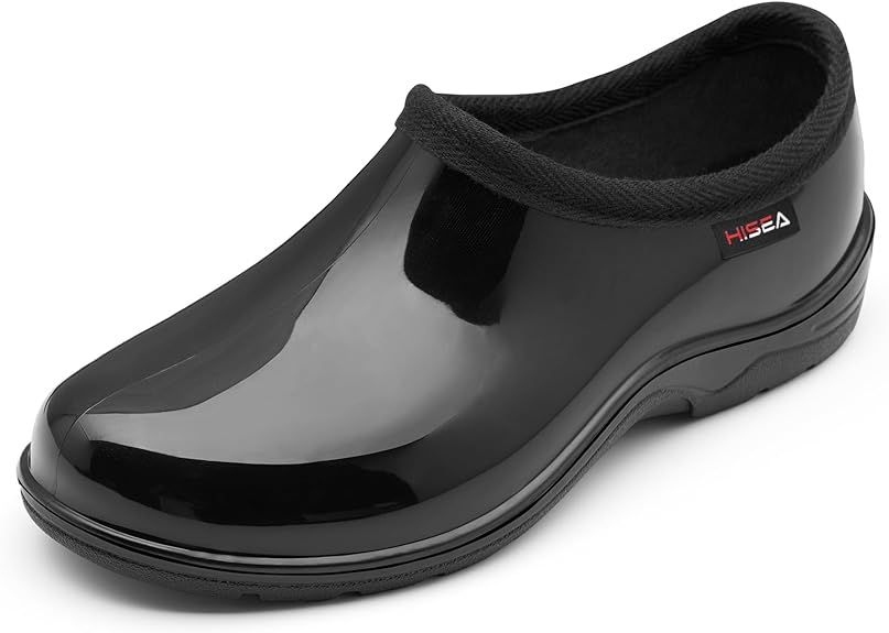 HISEA Waterproof Garden Shoe for Women Outdoor Slip-On Rain Footwear Rubber Rain Shoes Short Ankl... | Amazon (US)