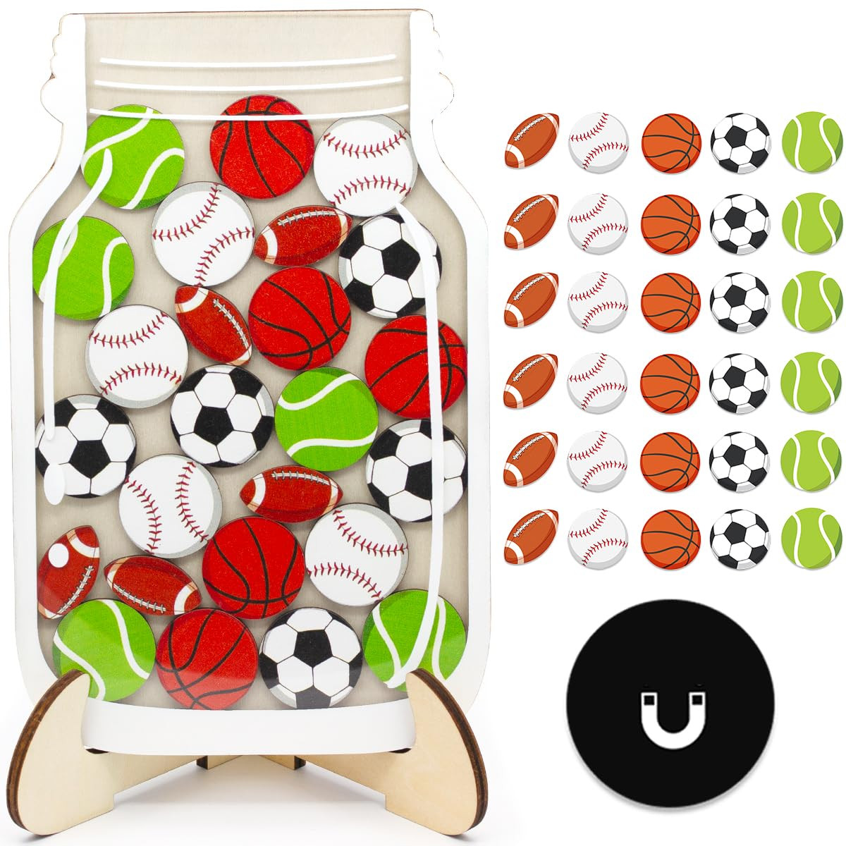 Magnetic Reward Jar, Sports Reward Jars, Classroom Reward System, Football, Basketball, Rugby, Ba... | Amazon (US)