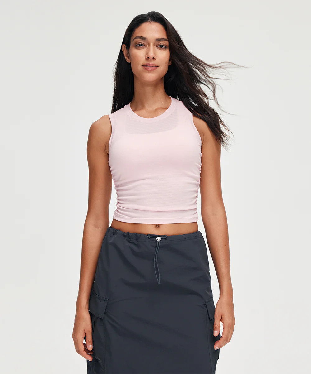 Jacquard Ruched Tank Top | ShopAthluna