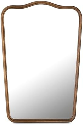 Jossan Mirror, Scalloped Cast Aluminum Frame, Brass Finish | Amazon (US)