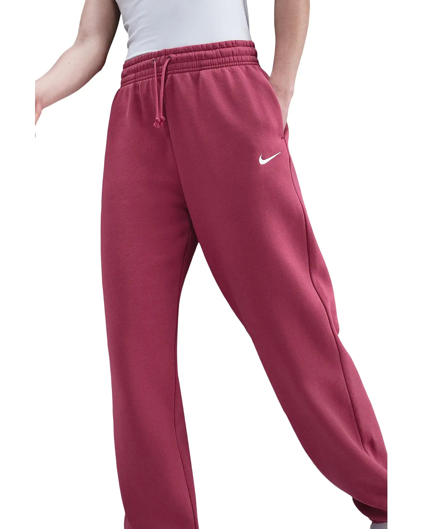 Nike Sportswear Phoenix Fleece High-waisted Oversized Sweatpants Women's Clothing Black/Sail : MD (8-10), Cotton/Polyester | Zappos.com