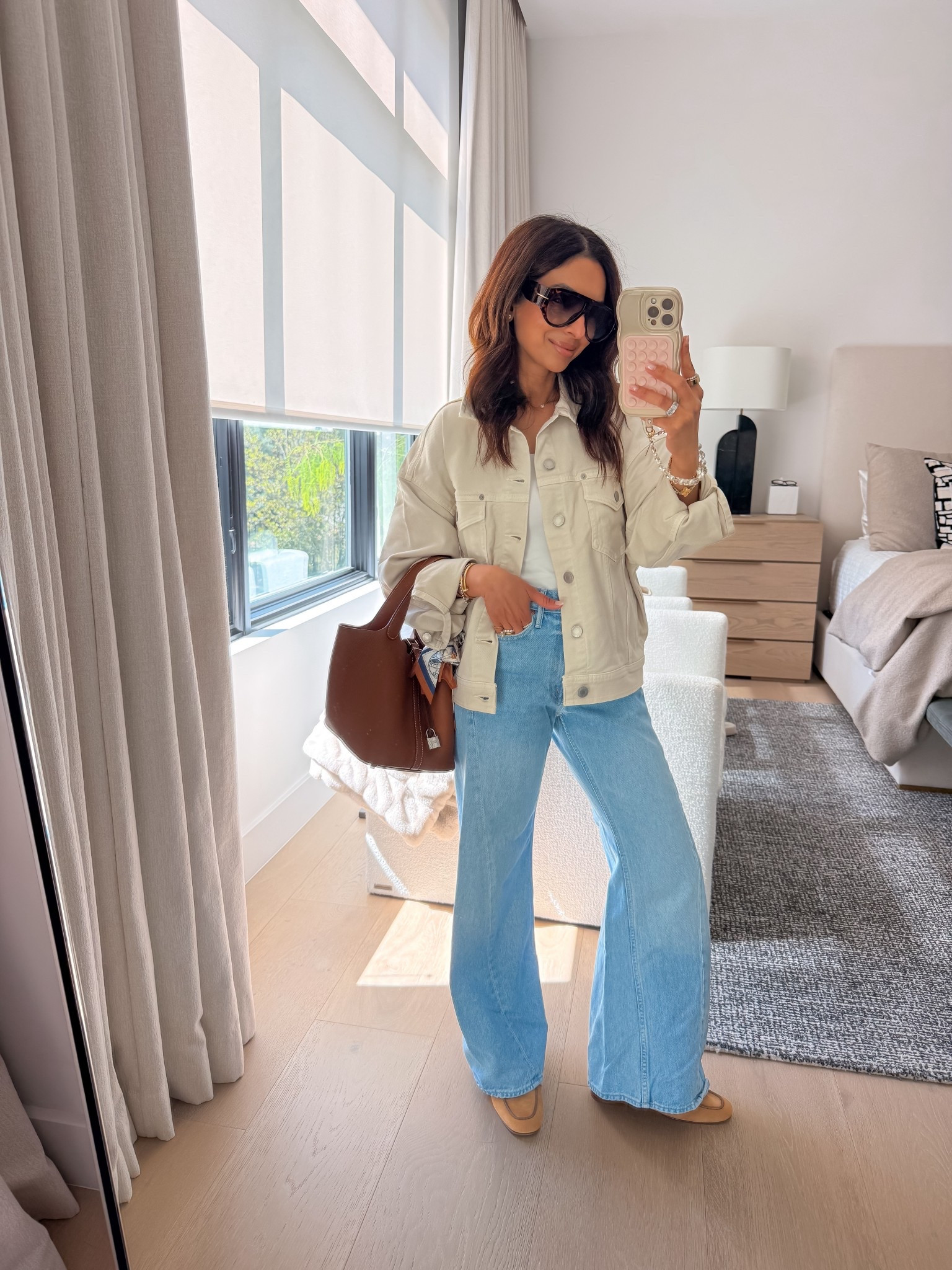 I wear an xs in this bone colored denim jacket! This is so perfect for spring! 

#LTKSeasonal #LTKOver40