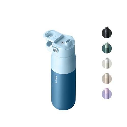 LARQ Bottle Swig Top 23oz - Insulated Reusable Stainless Steel Water Bottle With Built-In Silicone Handle | BPA Free | For Sports, Gym, and Travel | Amalfi Blue | Amazon (US)