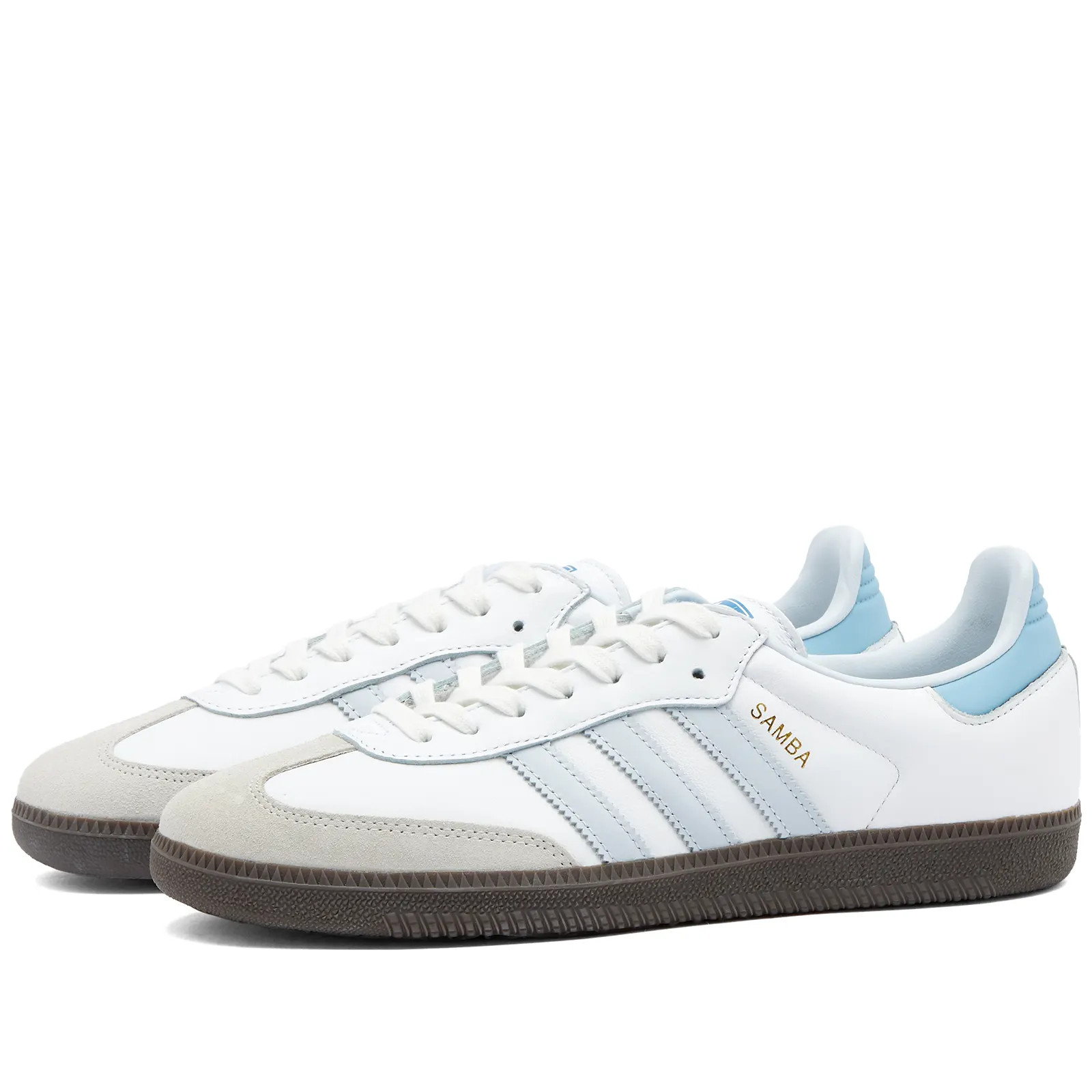Adidas Samba Og Core White & Halo Blue | END. (US) | End Clothing (US & RoW)