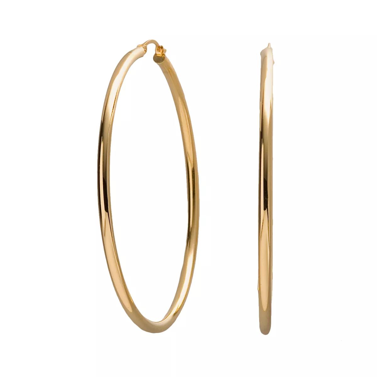 18k Gold-Over-Silver Large Hoop Earrings | Kohl's