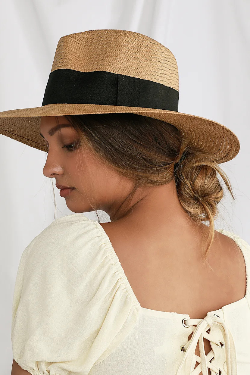 Vienna Tan Woven Fedora Hat | Lulus (US)