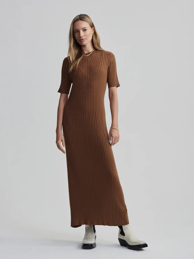 Maeve Rib Knit Midi Dress | Varley UK