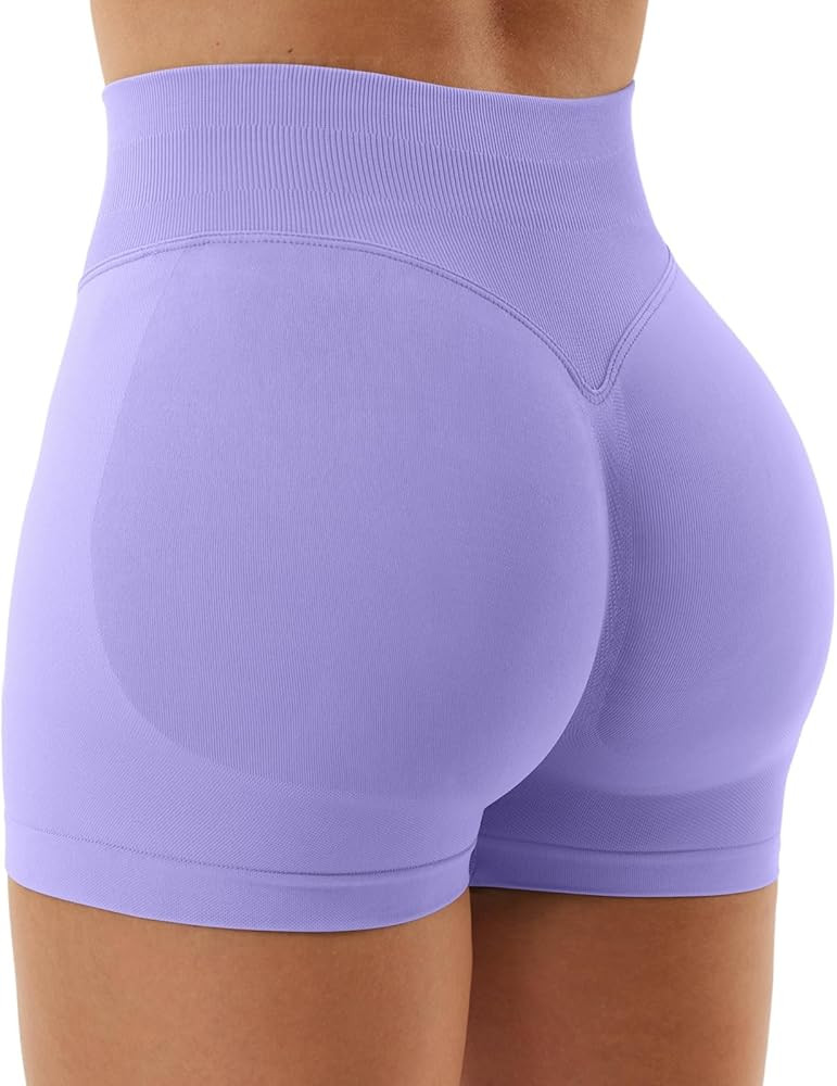 Women Workout Impact Shorts 4.5 Scrunch Butt Lifting Tummy Control Gym Shorts Comfy Running Seaml... | Amazon (US)