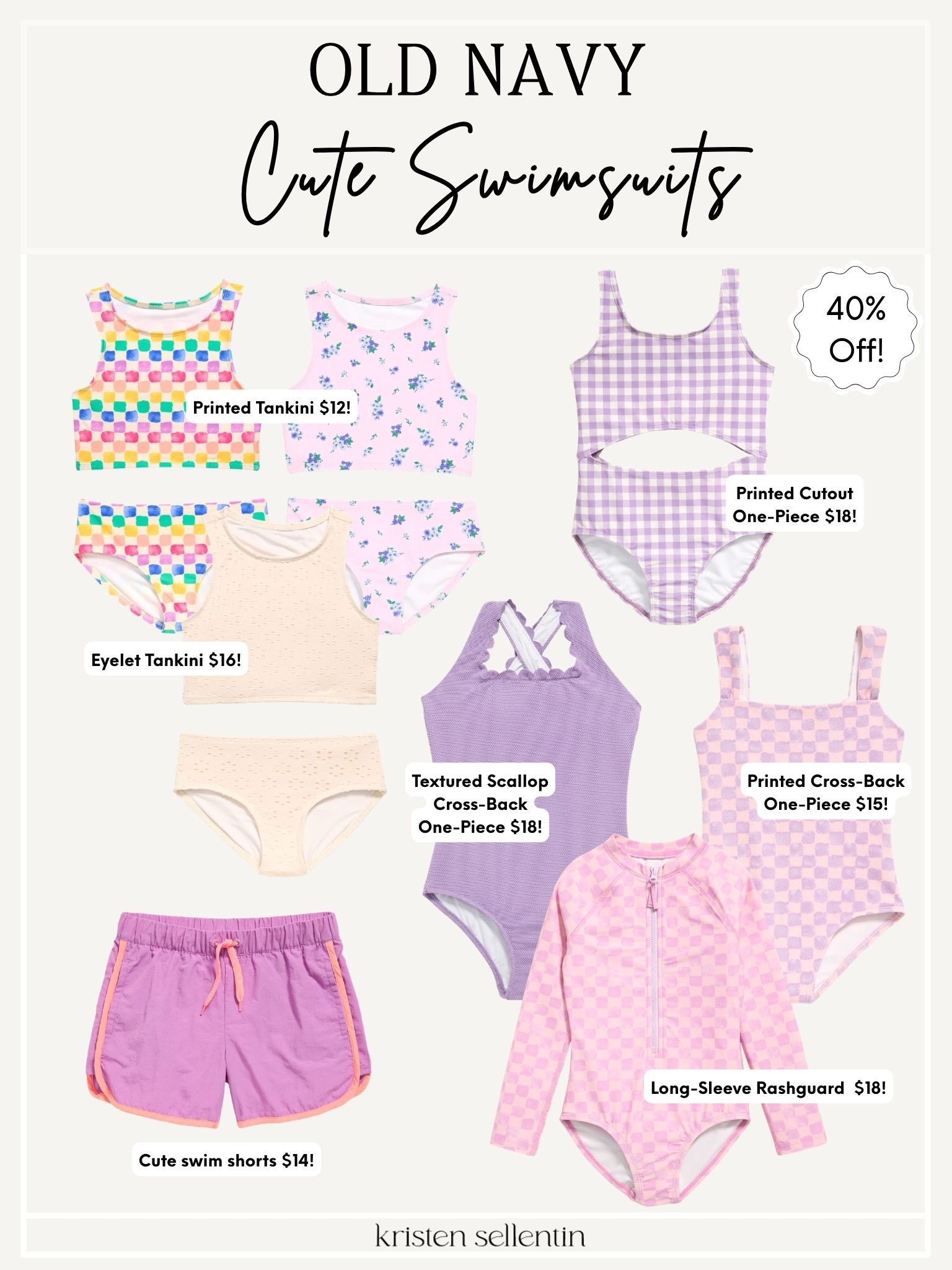40% off swim @ Old Navy!  

 

#LTKSeasonal #LTKSaleAlert #LTKKids