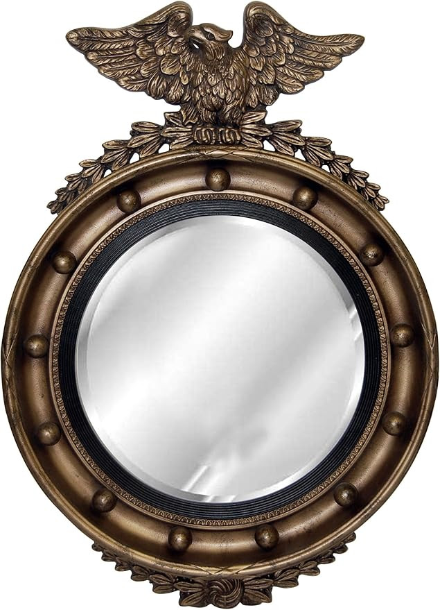 Hickory Manor House Regency Eagle Bevel Mirror, Tarnished Gold | Amazon (US)