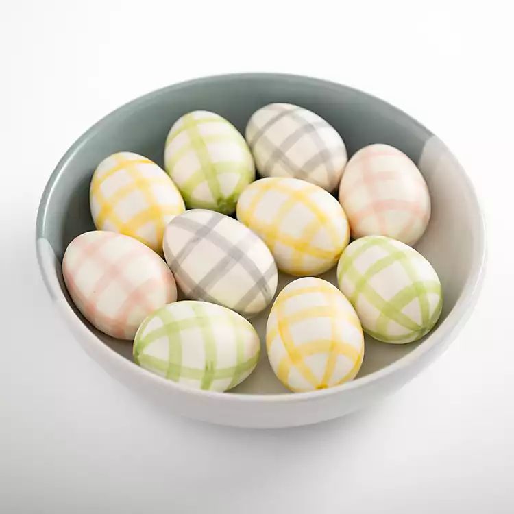 Gingham Easter Egg 10-pc. Filler | Kirkland's Home