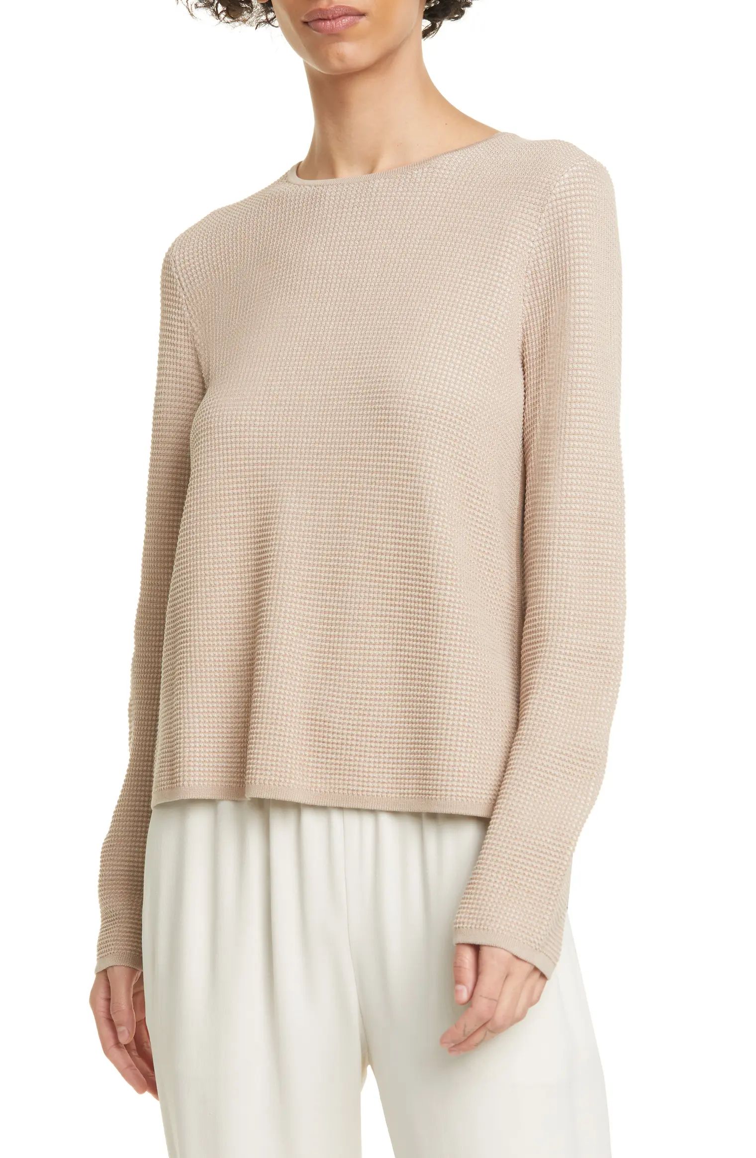 Crewneck Silk Blend Top | Nordstrom