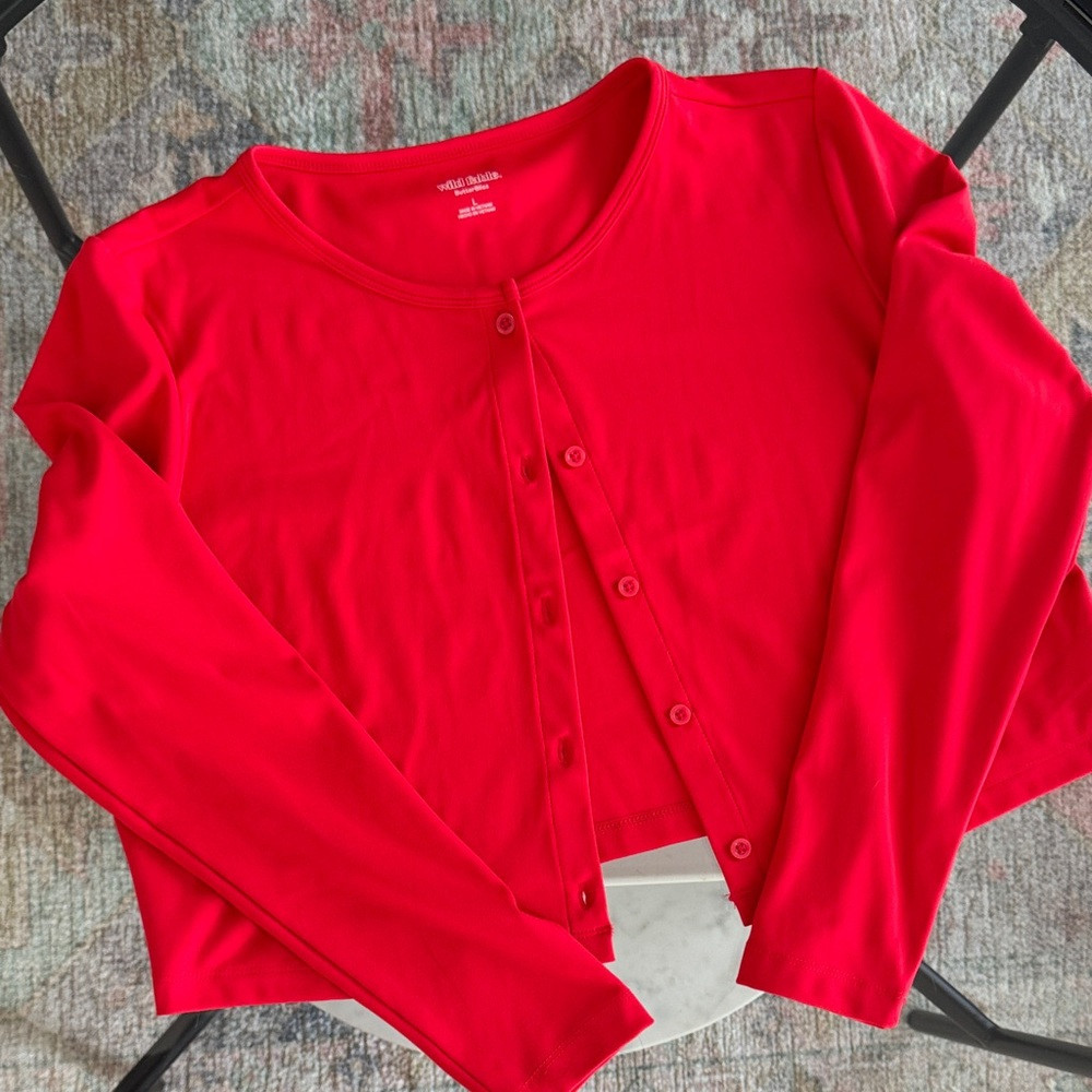 Wild Fable Red Button-Up Cardigan Size L | Poshmark