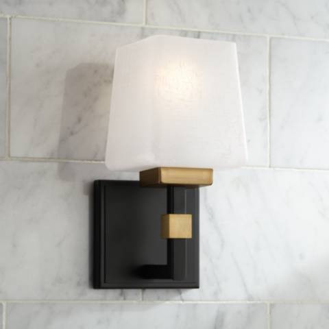 Possini Euro Beauregard 10" High Black and Gold Wall Sconce | Lamps Plus