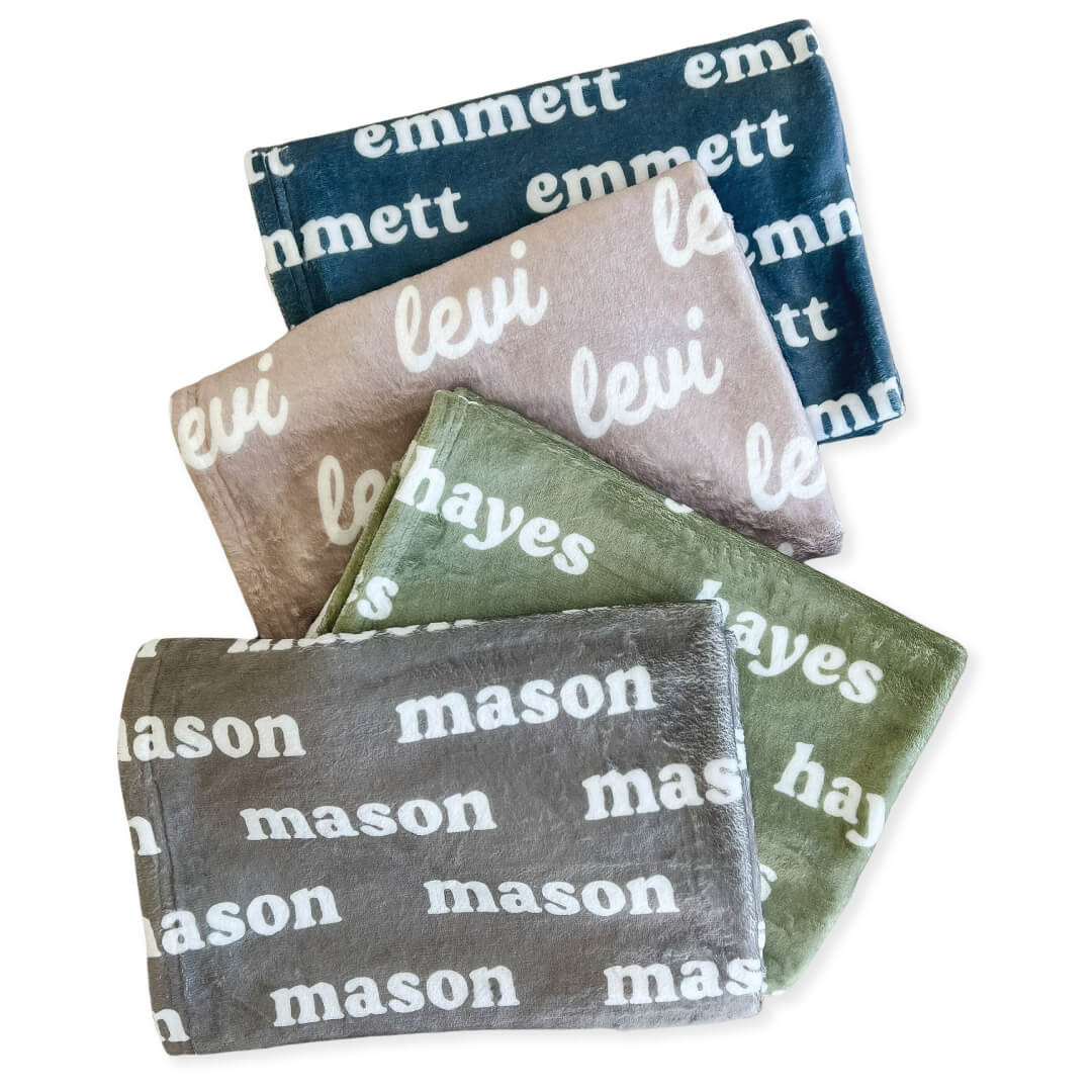 Earthy Tones Personalized Color Blankets | Discontinued Colors | Caden Lane