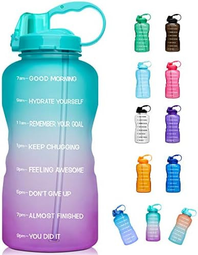 Giotto Large 1 Gallon/128oz (When Full) Motivational Water Bottle with Time Marker & Straw, Leakp... | Amazon (US)