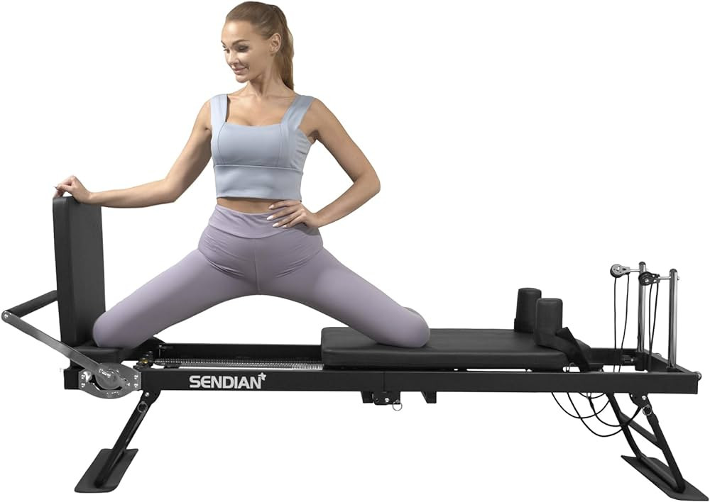 SENDIAN Foldable Pilates Equipment for Home Workouts,Pilates Reformer Machine for Home Gym with S... | Amazon (US)