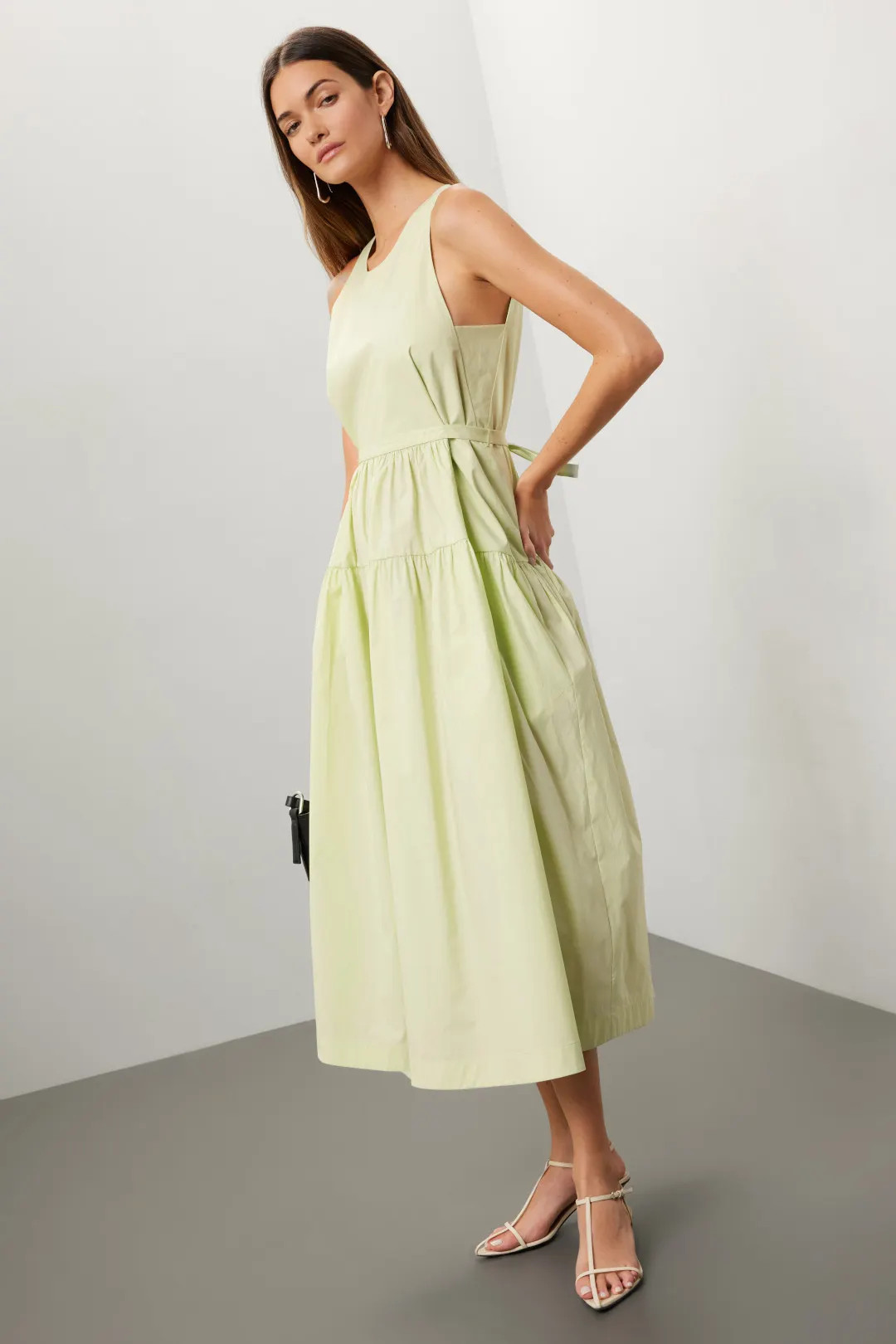 Sleeveless Belted Midi Dress | Rent the Runway
