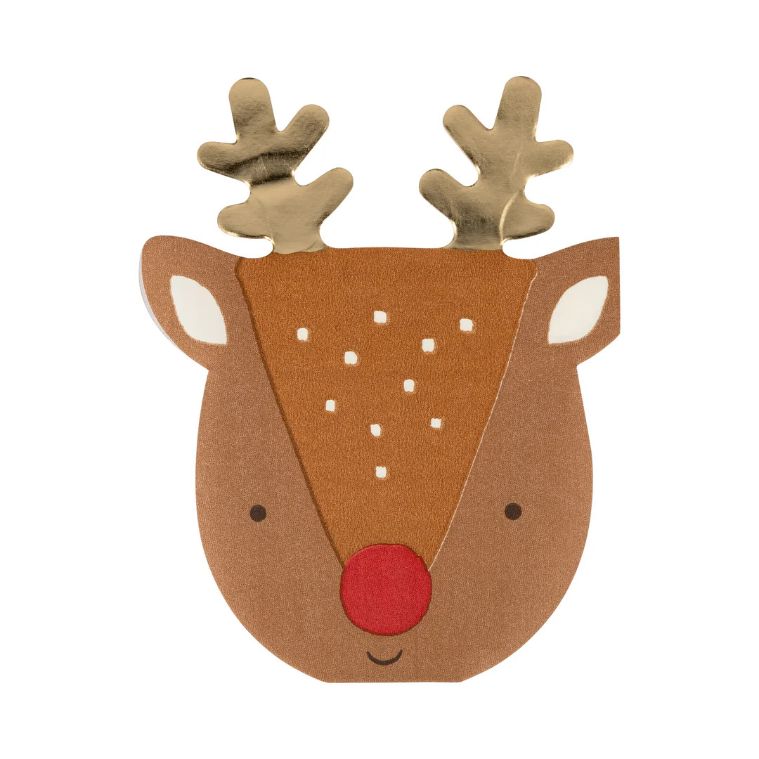 Rudolph Shaped Dinner Napkin | My Mind's Eye