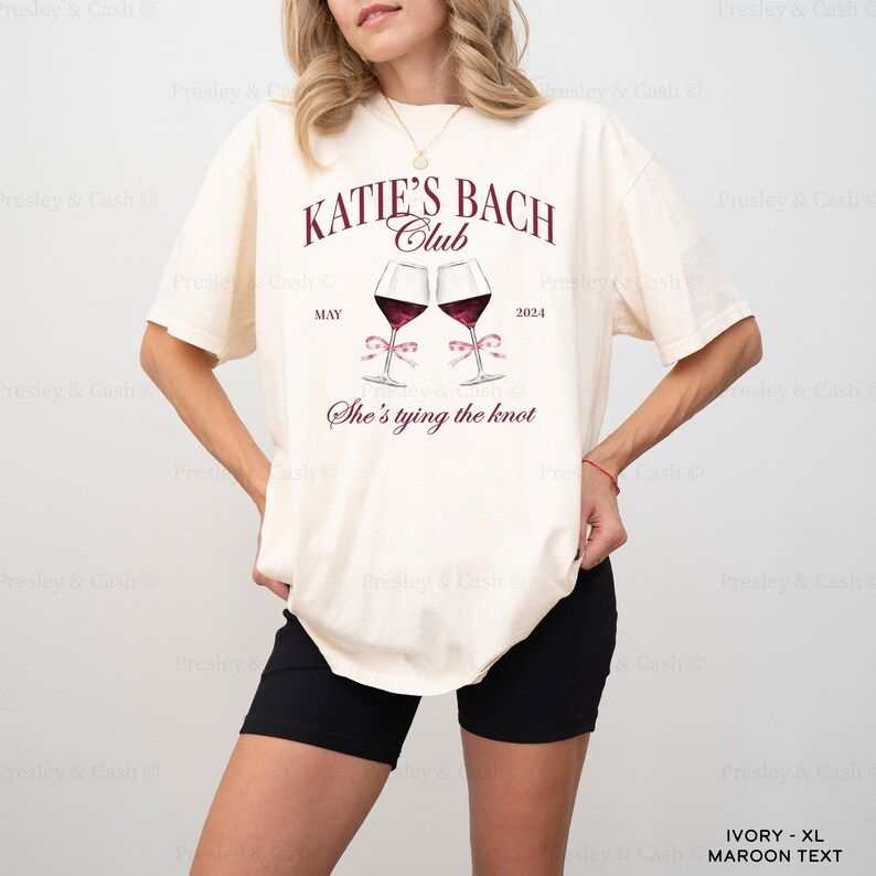 Coquette Bachelorette Shirts Custom Cocktail Bow Shirt She Tied the Knot Bachelorette the Winery ... | Etsy (US)