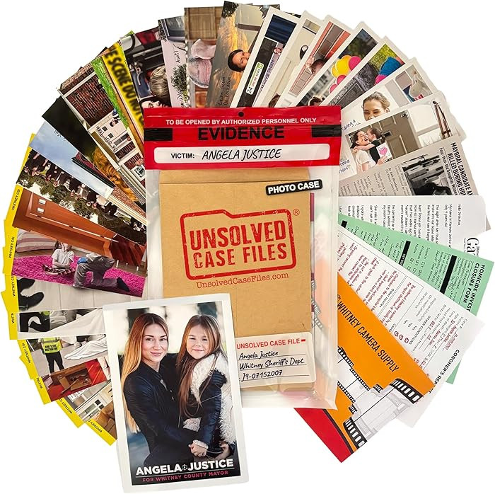 Unsolved Case Files Photo Case: Who Murdered Angela Justice? | Cold Case Murder Mystery Game | Amazon (US)