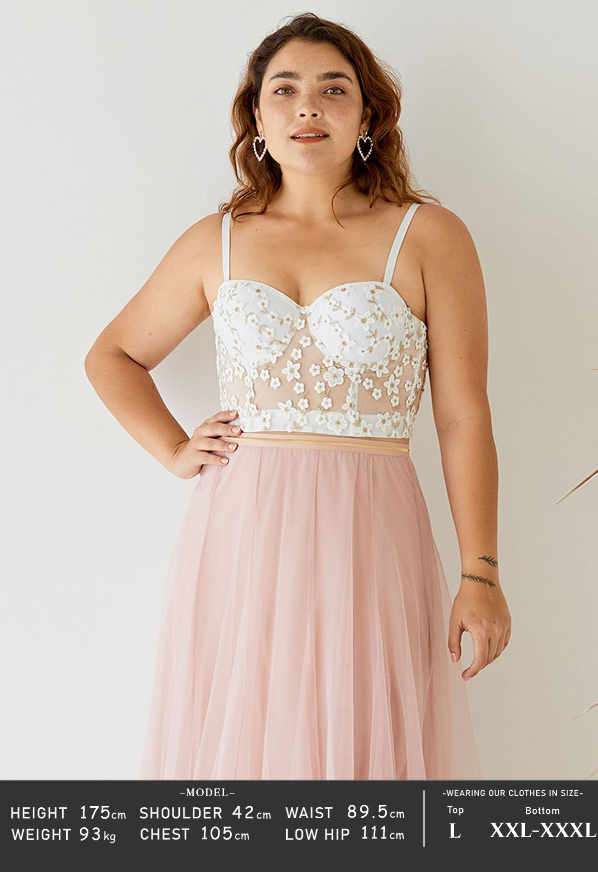 Embroidered Floret Corset Bustier Top in White | Chicwish