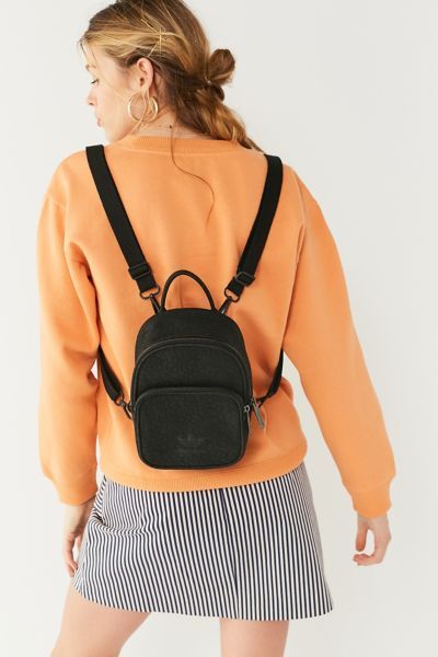 adidas Originals Classic Mini Faux Leather Backpack - Black at Urban Outfitters | Urban Outfitters (US and RoW)
